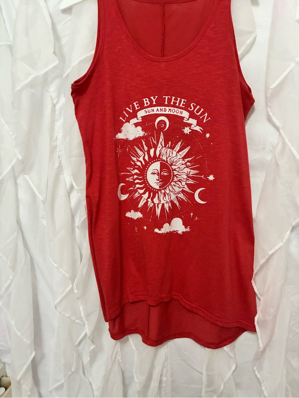 Live By The Sun Red/Orange Graphic coverup